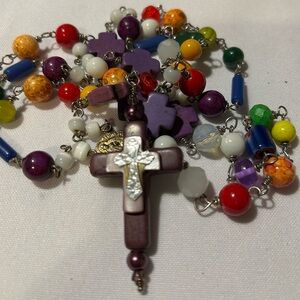 Purple Cross Rosary
